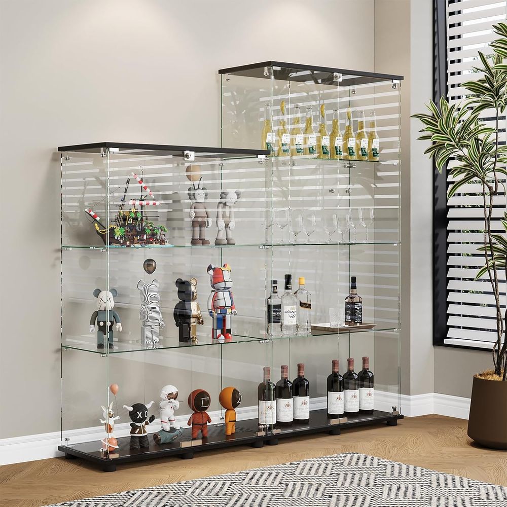 خزانة عرض زجاجية بأربعة أرفف و - مراجعة Glass Cabinet Display وسعره