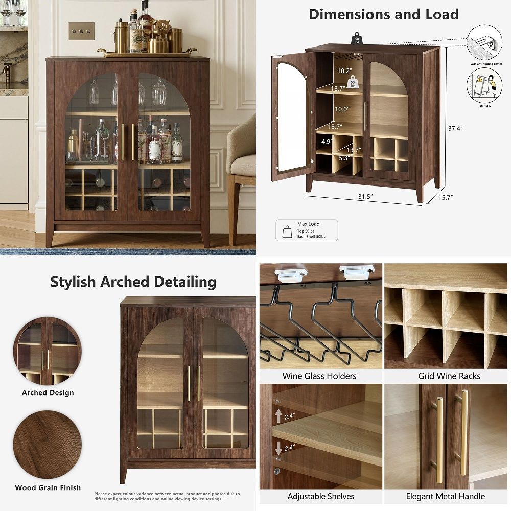 خزانة تخزين طويلة بتصميم مموج  - مراجعة Glass Cabinet Display وسعره