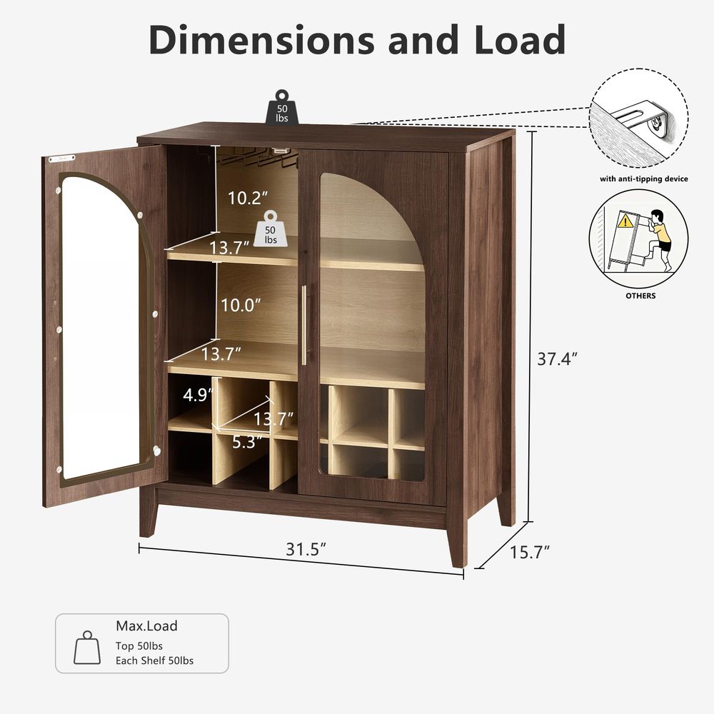 خزانة تخزين طويلة بتصميم مموج  - مراجعة Glass Cabinet Display وسعره