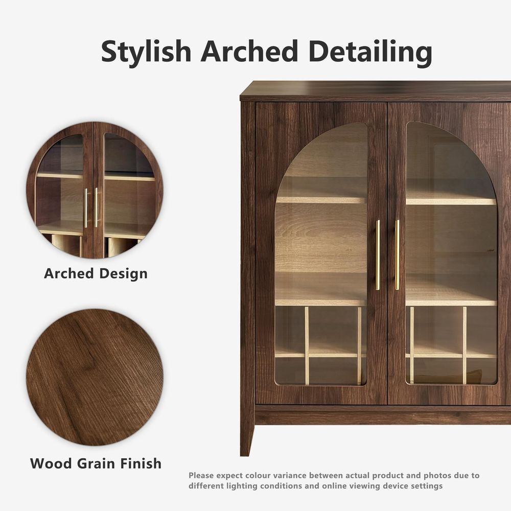 خزانة تخزين طويلة بتصميم مموج  - مراجعة Glass Cabinet Display وسعره