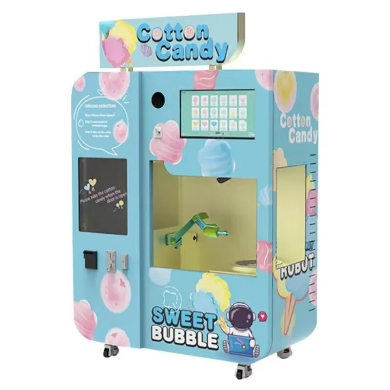آلة بيع حلوى القطن الأوتوماتيك - مراجعة Commercial Vending Machine وسعره