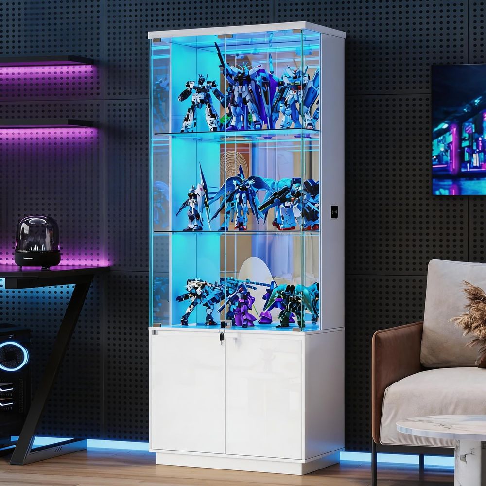 خزانة عرض بـ 71 بابًا زجاجيًا  - مراجعة Glass Cabinet Display وسعره