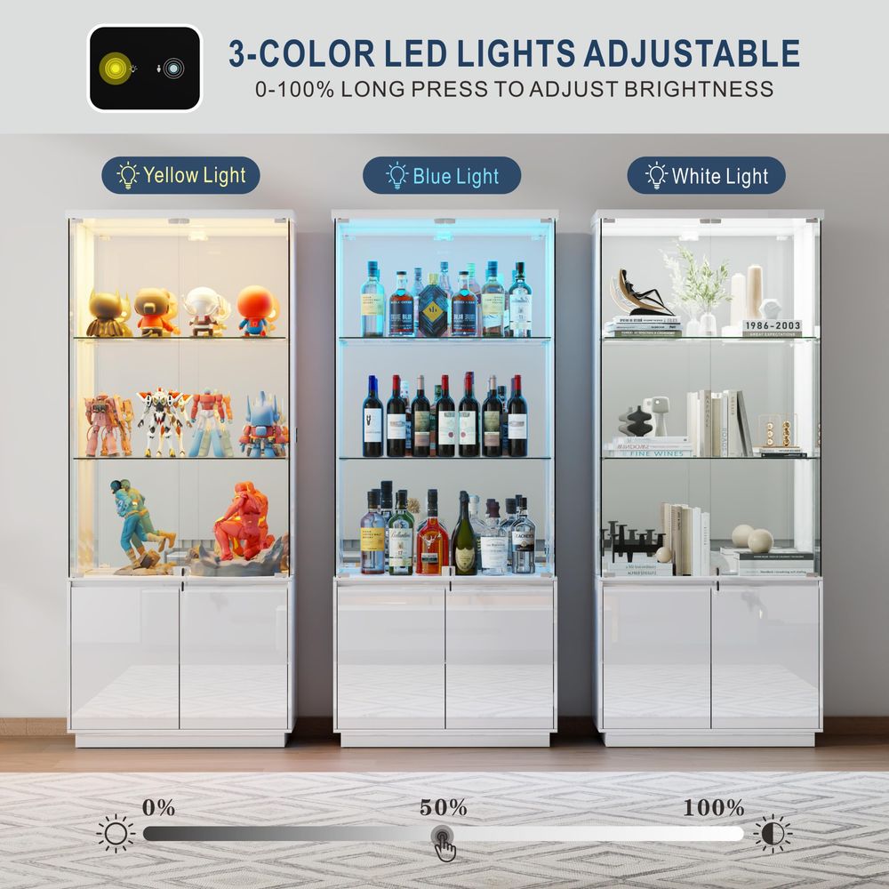 خزانة عرض بـ 71 بابًا زجاجيًا  - مراجعة Glass Cabinet Display وسعره