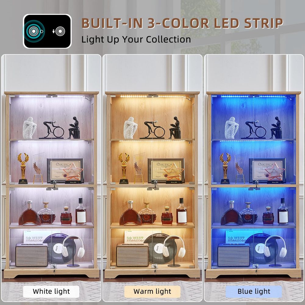 خزانة عرض زجاجية بتصميم ريفي م - مراجعة Glass Cabinet Display وسعره
