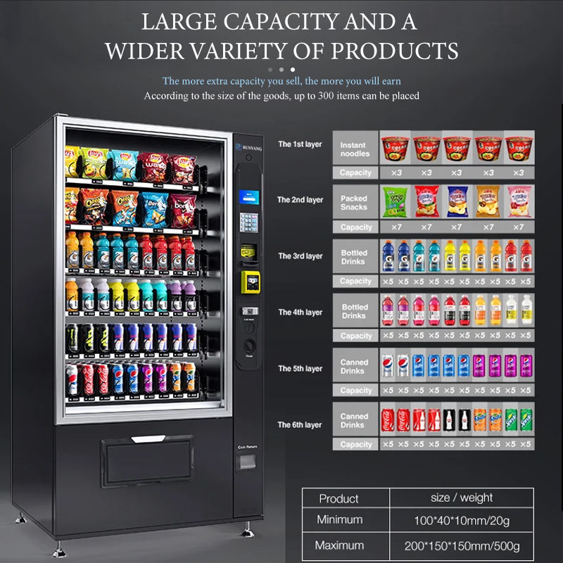 آلة بيع الوجبات الخفيفة والمشر - مراجعة Commercial Vending Machine وسعره