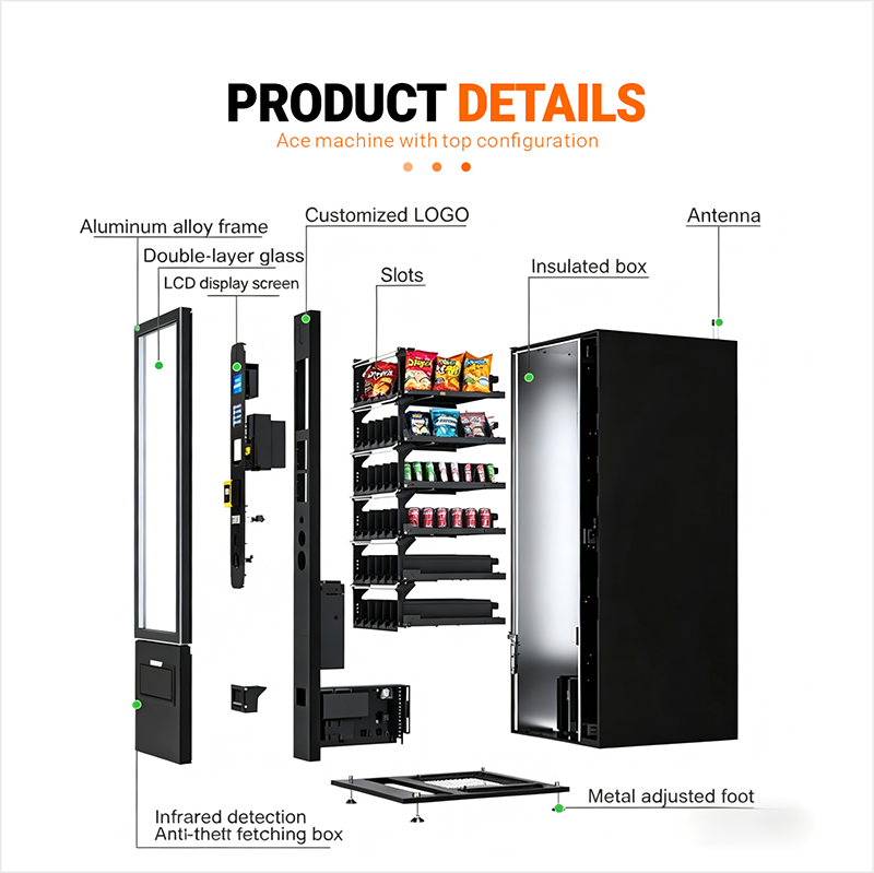 آلة بيع الوجبات الخفيفة والمشر - مراجعة Commercial Vending Machine وسعره