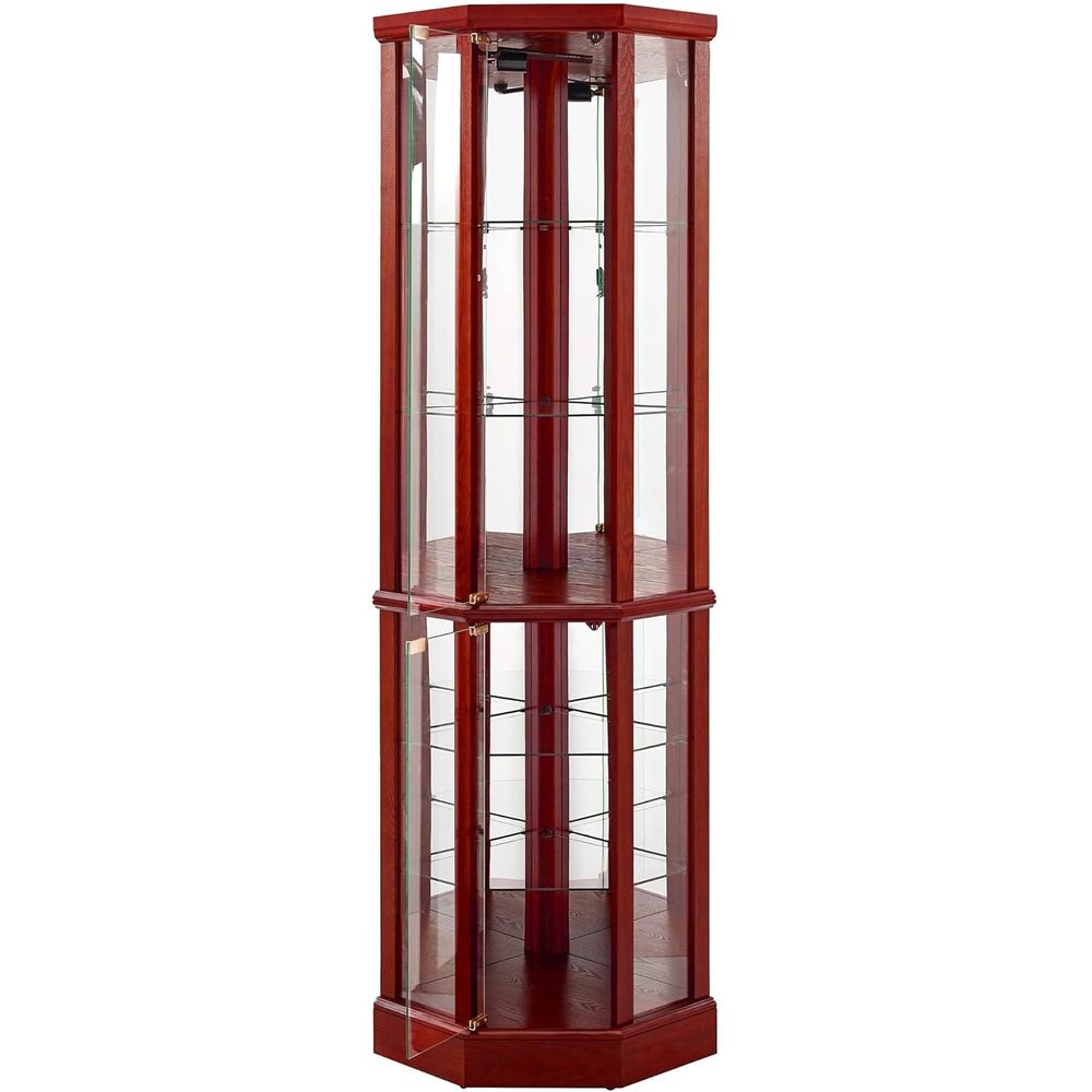 خزانة عرض زجاجية مضاءة بارتفاع - مراجعة Glass Cabinet Display وسعره